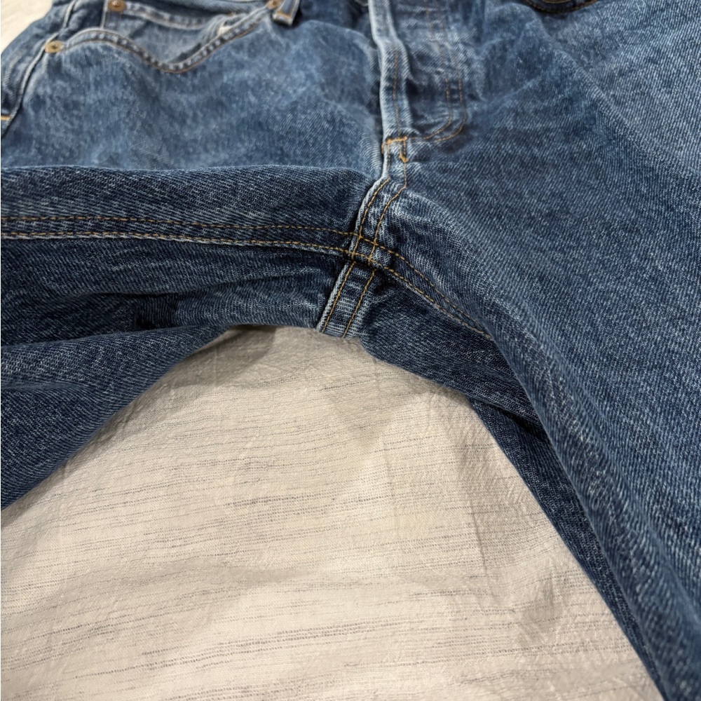 Agolde Blue Straight Leg Jeans Classic Style - Picture 3 of 6